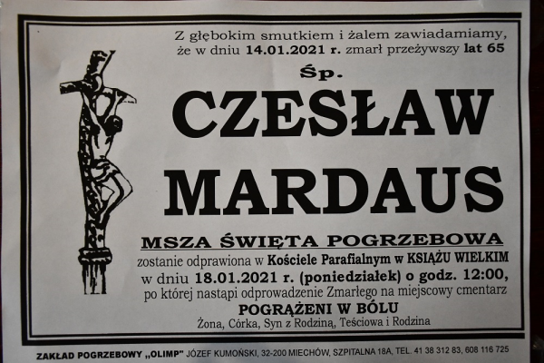 Klepsydra św Naczelnika Czesława Mardausa